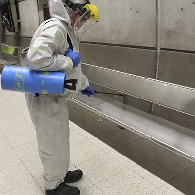 personal de desinfección